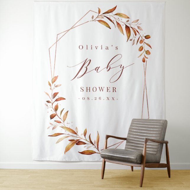 Tapiz Fondo geométrico de vegetación para foto de baby s (In situ)