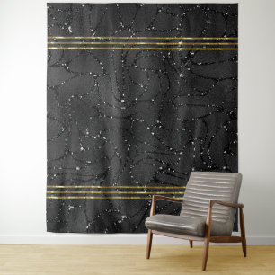 Tapiz Fondo glam monocromático negro de lujo