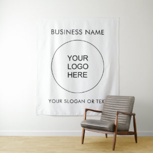 Tapiz Fondo grande Texto vertical del lema del logotipo