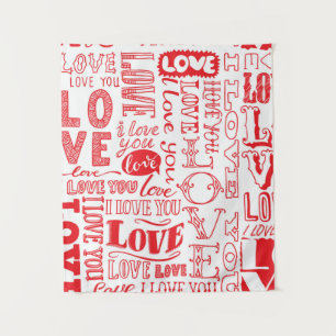 Tapiz fondo impecable dibujado a mano con doodles de amo