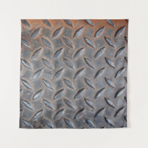Tapiz fondo metalizado de diamante grunge, Surf de acero