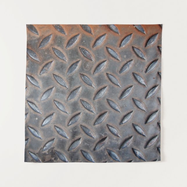 Tapiz fondo metalizado de diamante grunge, Surf de acero (Anverso)