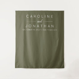 Tapiz Fondo Minimalista moderno de casamiento personaliz