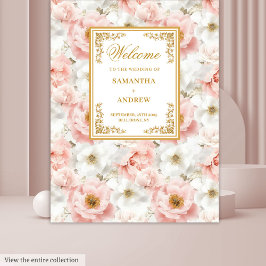 Tapiz Fondo mínimo del Boda Rubor Gold Watercolor