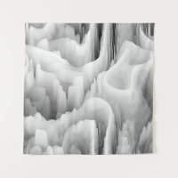 fondo monocromático de onda fractal abstracta borr