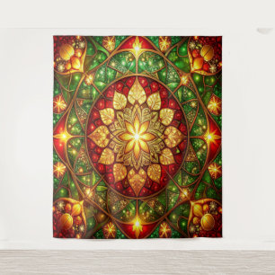 Tapiz Fondo Navideño Decorativo Rojo Verde
