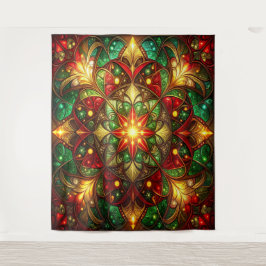 Tapiz Fondo Navideño Decorativo Rojo Verde