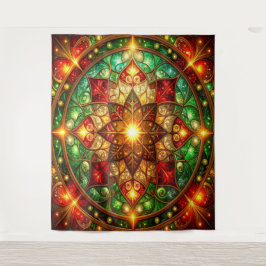 Tapiz Fondo Navideño Decorativo Rojo Verde