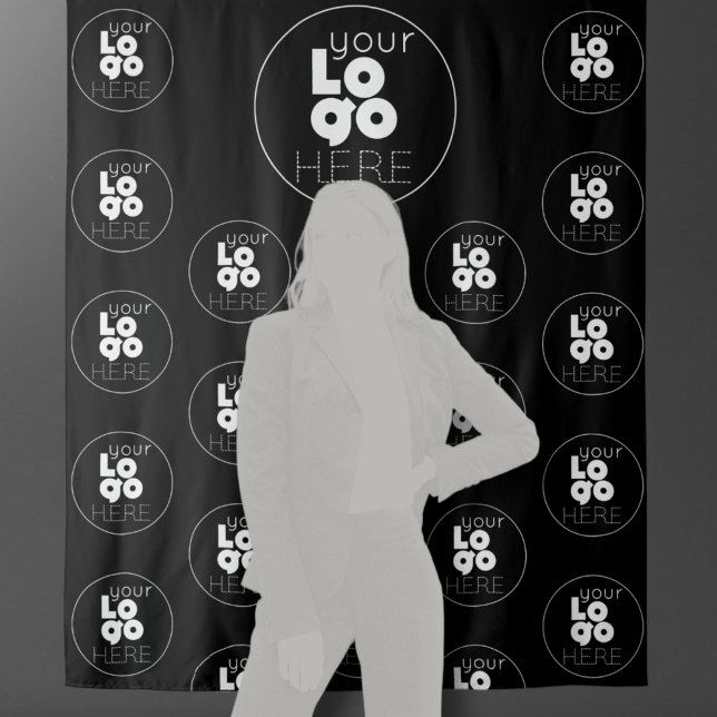 Tapiz Fondo negro para fotomatón con logotipo repetido (Subido por el creador)