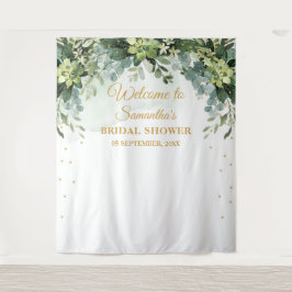 Tapiz Fondo nupcial bohemio boho verde suculento