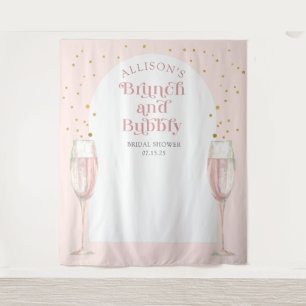 Tapiz Fondo nupcial moderno de arco rosa para brunch y b