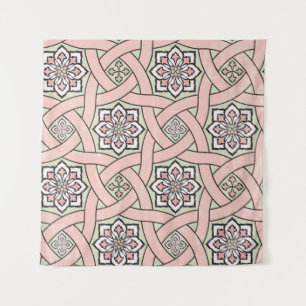 Tapiz Fondo ornamental de azulejos antiguos, sin costura