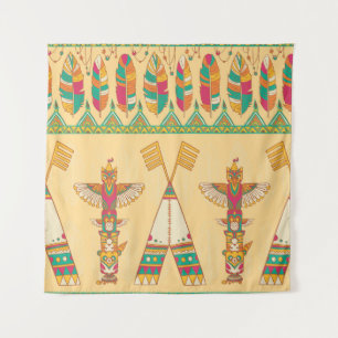 Tapiz Fondo ornamental indígena americano nativo.