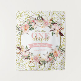 Tapiz Fondo, pancarta, boho de cumpleaños Miss ONEderful