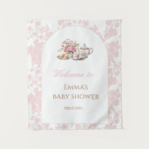 Fondo para Baby Shower 'Hora del Té'