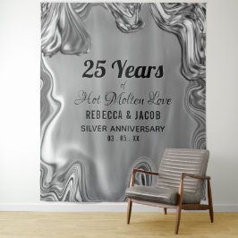 Tapiz Fondo para Bodas de Plata 25 Aniversario