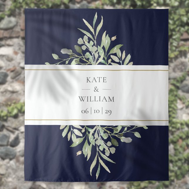 Tapiz Fondo para cabina de fotos de boda azul marino con (Subido por el creador)