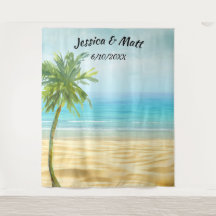 Fondo para cabina de fotos de boda en la playa o d