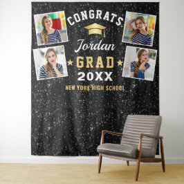 Tapiz Fondo para cabina de fotos de graduación negra mod