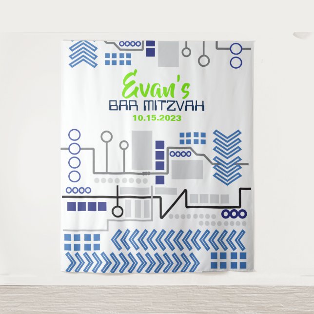 Tapiz Fondo para cabina de fotos digital para Bar Mitzva (Anverso)