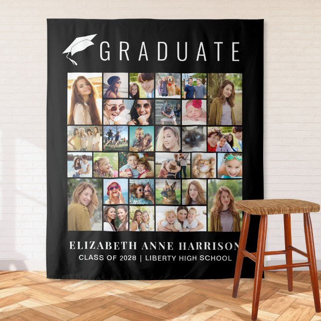 Tapiz Fondo para cabina de fotos negro graduación 30 fot (Subido por el creador)