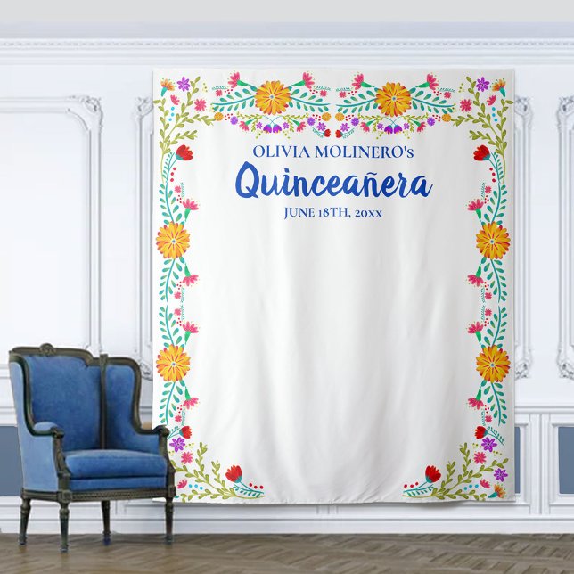 Tapiz Fondo para cabina fotográfica floral Quinceañera a (Subido por el creador)