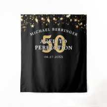 Fondo para Cumpleaños 50 AGED TO PERFECTION Negro