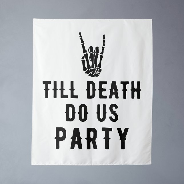 Tapiz Fondo para despedida de soltera 'Hasta que la muer (Till Death Do Us Party Bridal Shower Backdrop
)