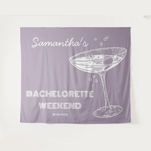 Tapiz Fondo para despedida de soltera retro Cocktail Mor