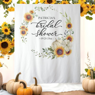 Tapiz Fondo para ducha de novia de girasoles verdes de o