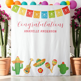 Tapiz Fondo para Fiesta Mexicana de Graduación