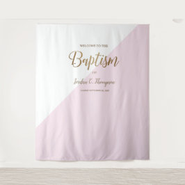 Tapiz Fondo para foto de bautizo rosa moderno elegante