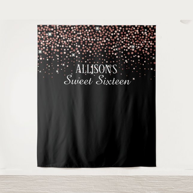 Tapiz Fondo para fotomatón de Sweet Sixteen (Anverso)