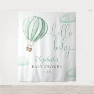 Tapiz Fondo para Fotos de Baby Shower en Globo Aerostáti