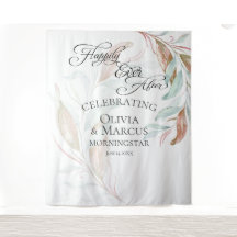 Fondo para Fotos de Boda con Hojas de Coral Pastel