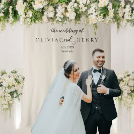 Tapiz Fondo para Fotos de Boda Minimalista Moderna