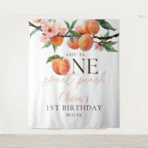 Fondo para Fotos de Cumpleaños de One Sweet Peach