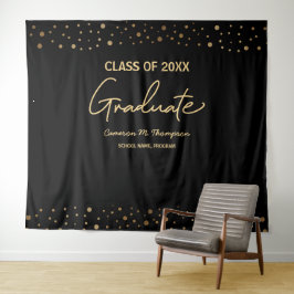 Tapiz Fondo para Fotos de Graduación de la Clase de Oro