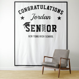 Tapiz Fondo para fotos de graduación moderno blanco y ne