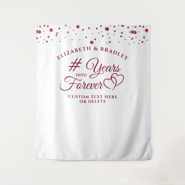 Tapiz Fondo para fotos del aniversario Años hacia la ete (Anverso)