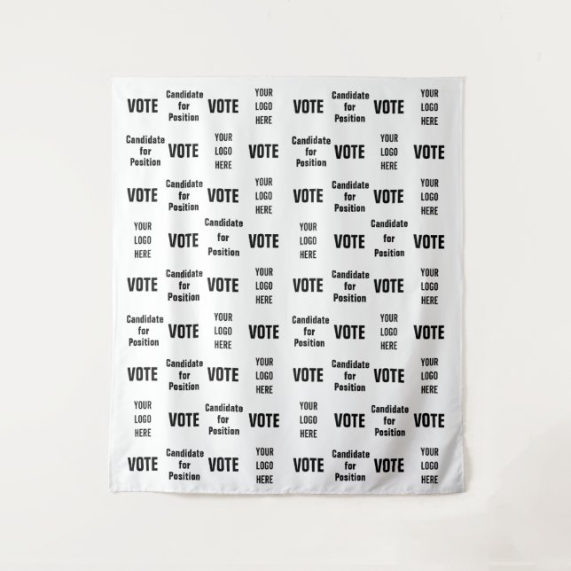 Tapiz Fondo para Selfie de Votación Nocturna de Campaña  (Anverso)