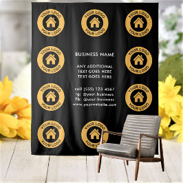 Tapiz Fondo personalizado con logotipo y texto de empres