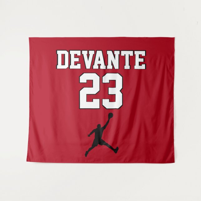 Tapiz Fondo personalizado de baloncesto - Grande (Anverso (horizontal))
