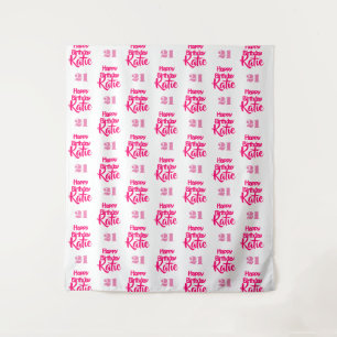 Tapiz Fondo personalizado de cumpleaños con paso y repet