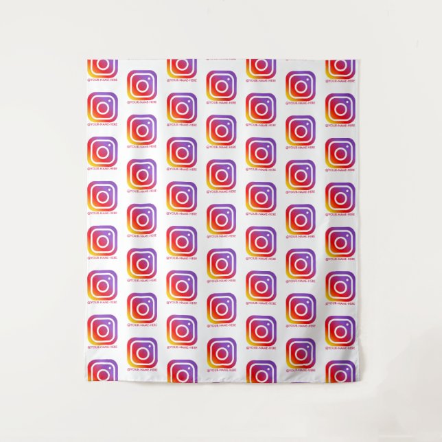 Tapiz fondo personalizado de logotipo empresarial de ins (Anverso)