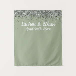 Tapiz Fondo personalizado de sauce verde plateado para c