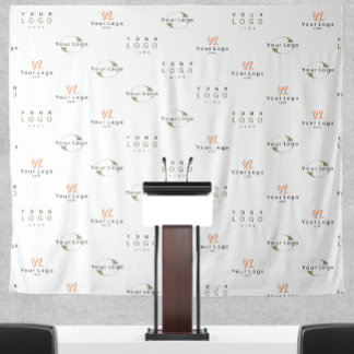 Tapiz Fondo personalizado de tres logotipos de empresa d