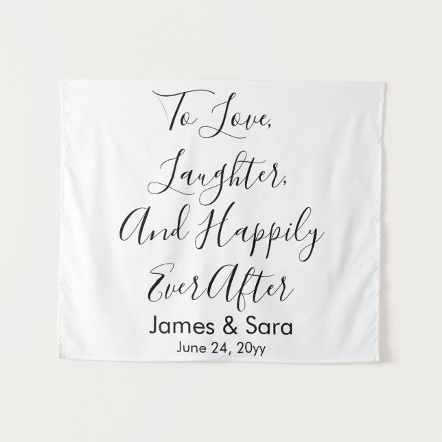 Tapiz Fondo personalizado para boda elegante cabina de f (Anverso (horizontal))