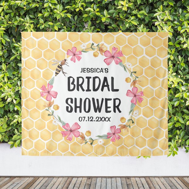 Tapiz Fondo personalizado para despedida de soltera de a (Bee Bridal Shower Backdrop Bride To Bee Custom
)