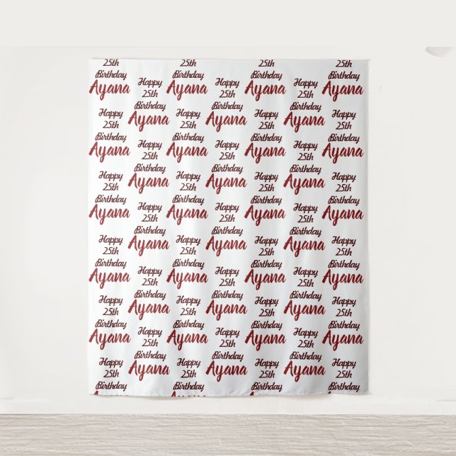 Tapiz Fondo personalizado para eventos de fiesta paso y  (Anverso)
